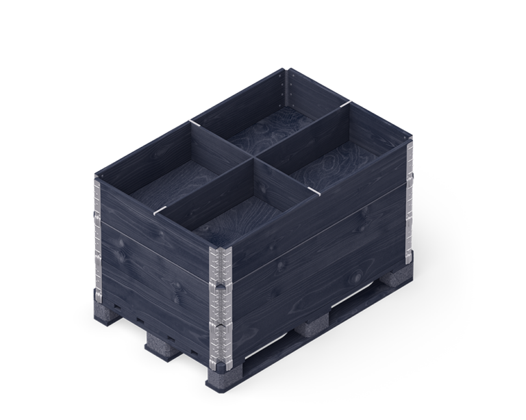 Dividers-Pallet 3 pallet collars lid – 120×80-Black (00000)
