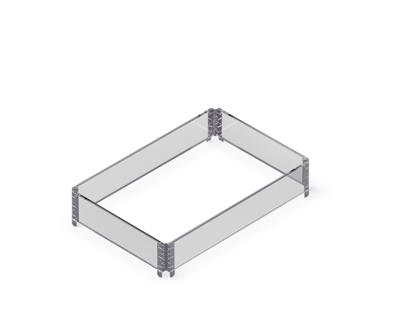 Pallet collar with transparent plastic wall (4 plastic sides)-120×80 (00000)